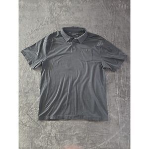 Under‎ Armour HeatGear Loose Fit Men's Gray Short Sleeve Pocket Polo Shirt XL